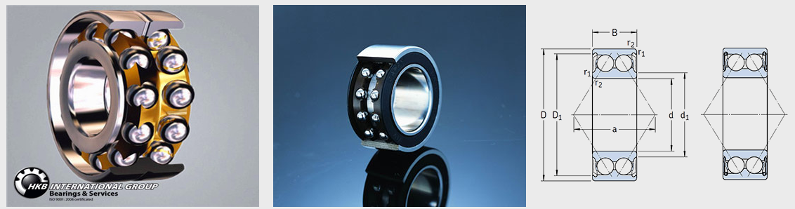 Double row angular contact ball bearing